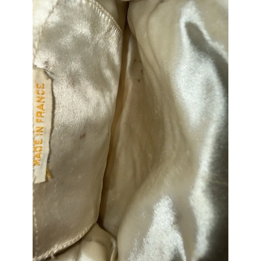 Vintage French Beaded Purse Satin Lining Pearl Details Art‎ Deco Antique